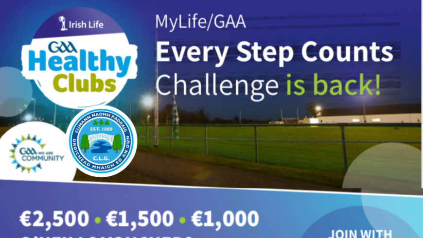 Sign up for the The MyLife/GAA Every Step Counts Challenge